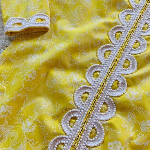 Vintage RARE Lilly Pulitzer - Women’s 60s Long Sleeve Dress with Lace Trim - Picture 7 of 8